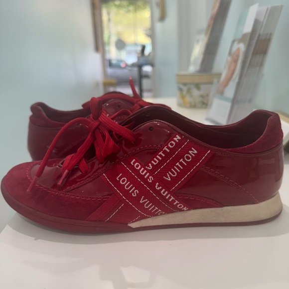 Louis Vuitton Burgundy Athletic Shoes